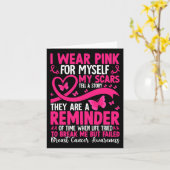 私は衣服ピンク自分のために自分の傷は物語を伝える カード (黄色い花)