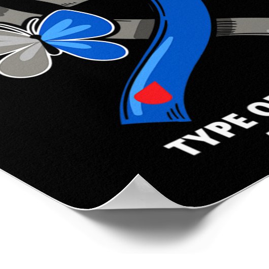 私は衣服ブルーとグレー私の孫娘のタイプ1 ポスター (角)