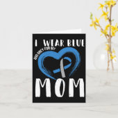 私は衣服ブルーとグレー私の母の糖尿病タイプ1 カード (黄色い花)