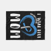 私は衣服ブルーとグレー私の母の糖尿病タイプ1 フリースブランケット (正面(横))