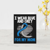 私は衣服ブルーとグレー私の母の糖尿病タイプ1 1 カード (黄色い花)