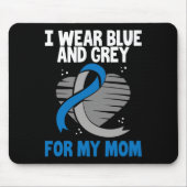 私は衣服ブルーとグレー私の母の糖尿病タイプ1 1 マウスパッド (正面)