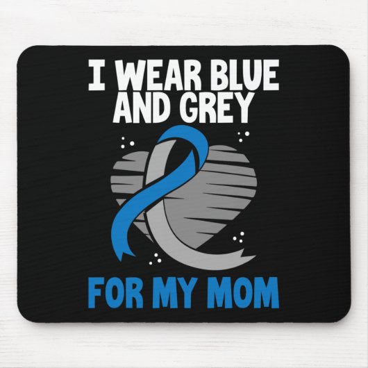 私は衣服ブルーとグレー私の母の糖尿病タイプ1 1 マウスパッド (正面)