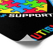 私は衣服ブルーの孫の自閉症の意識 ポスター (角)