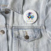 私は衣服ブルーの孫の自閉症の意識 缶バッジ (インサイチュ)
