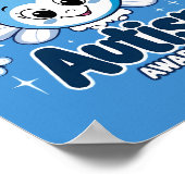 私は衣服ブルーを自閉症の意識 ポスター (角)