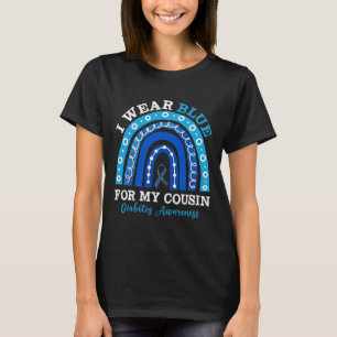 私は衣服ブルー私のいとこのためのT1dタイプ1糖尿病アワル Tシャツ