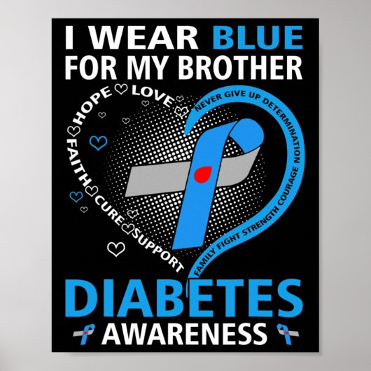 私は衣服ブルー私の兄の希望の愛の糖尿病アワル ポスター (正面)