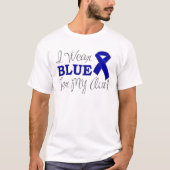 私は衣服ブルー私の叔母(青い認識度リボン) Tシャツ (正面)
