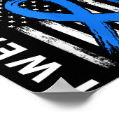 私は衣服ブルー私の孫娘の糖尿病が待っている ポスター (角)