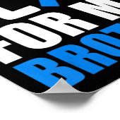 私は衣服ブルー私の弟のシャツ自閉症の意識 ポスター (角)