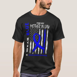 私は衣服ブルー私の母のための法結腸がん戦争 Tシャツ