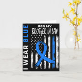 私は衣服ブルー私の義理の兄のための糖尿病アワレネ カード (黄色い花)