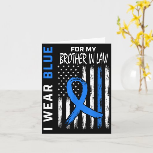 私は衣服ブルー私の義理の兄のための糖尿病アワレネ カード (黄色い花)