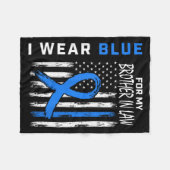 私は衣服ブルー私の義理の兄のための糖尿病アワレネ フリースブランケット (正面(横))