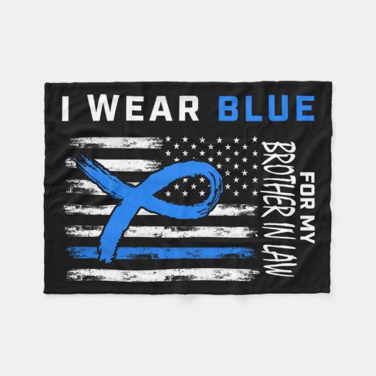 私は衣服ブルー私の義理の兄のための糖尿病アワレネ フリースブランケット (正面(横))