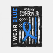 私は衣服ブルー私の義理の兄のための糖尿病アワレネ フリースブランケット (正面)