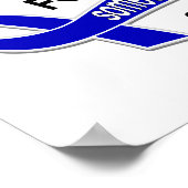 私は衣服ブルー誰か特別な42結腸がん ポスター (角)