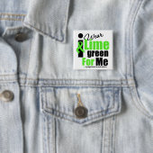 私は衣服ライムグリーン 缶バッジ (インサイチュ)