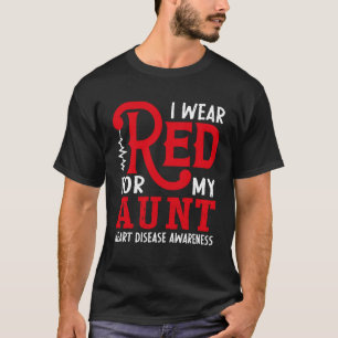 私は衣服レッド叔母アメリカハート病戦争 Tシャツ