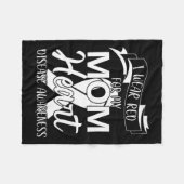 私は衣服レッド私の母のハート病認識度 フリースブランケット (正面(横))