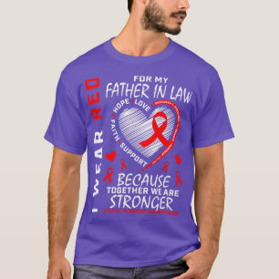 私は衣服レッド私の父のために法のハート病Awar Tシャツ