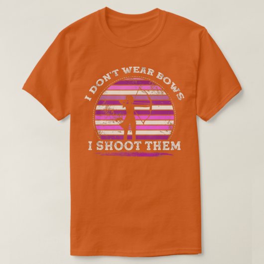 私は衣服弓を私は女の子のアーチェリーを撮影 Tシャツ (デザイン正面)