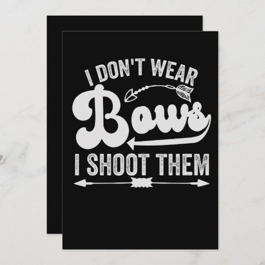 私は衣服弓を私は弓矢の恋人おもしろいを撮影しない シーズンカード (正面/裏面)