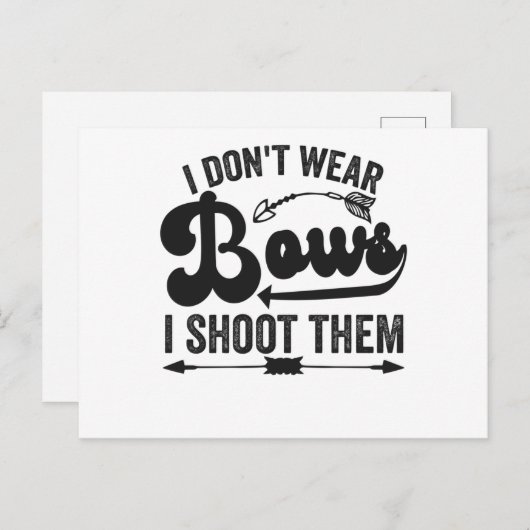 私は衣服弓を私は弓矢の恋人おもしろいを撮影しない 案内ポストカード (正面/裏面)