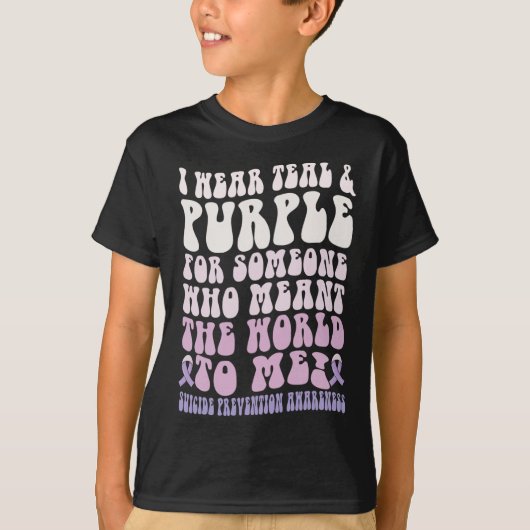 私は衣服私に世界を意味する誰かのために自殺P Tシャツ (正面)