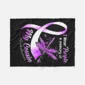 私は衣服紫の私のいとこ過剰摂取の戦争の記憶 フリースブランケット (正面(横))