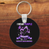 私は衣服紫の私の叔母の膵臓のカンクの記憶に キーホルダー (正面)