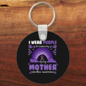 私は衣服紫の私の妹の記憶 キーホルダー (正面)