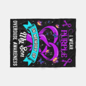 私は衣服紫の私の息子の過剰摂取のアワレネの記憶 フリースブランケット (正面(横))