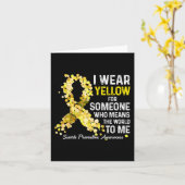 私は衣服黄色の人の自殺恋しく思予防のために カード (黄色い花)