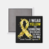 私は衣服黄色の人の自殺恋しく思予防のために マグネット (正面/裏面)