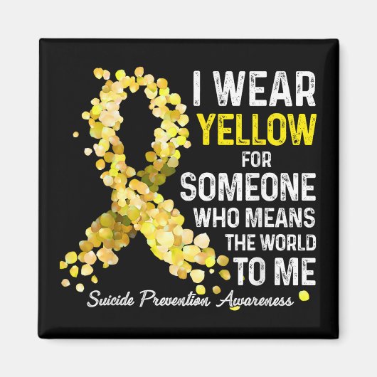 私は衣服黄色の人の自殺恋しく思予防のために マグネット (正面)