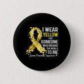 私は衣服黄色の人の自殺恋しく思予防のために 缶バッジ (正面)