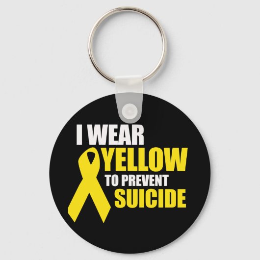 私は衣服黄色の自殺を防ぐために –  キーホルダー (正面)