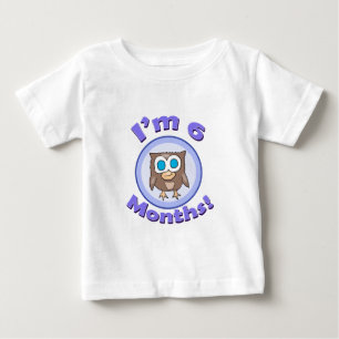 私は衣服6か月のフクロウのベビーのです ベビーTシャツ