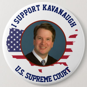 私は裁判官のKavanaughアメリカ米国の旗を支えます 缶バッジ
