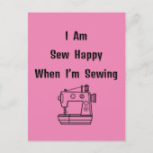 私は裁縫の時は幸せだ ポストカード (正面)