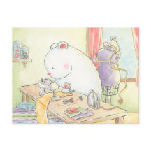 私は裁縫シロクマのバニーの水色が大好き