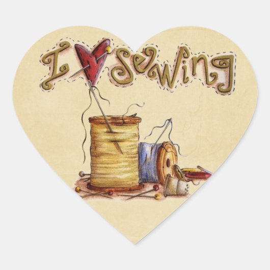 私は裁縫シールが大好き ハートシール (正面)