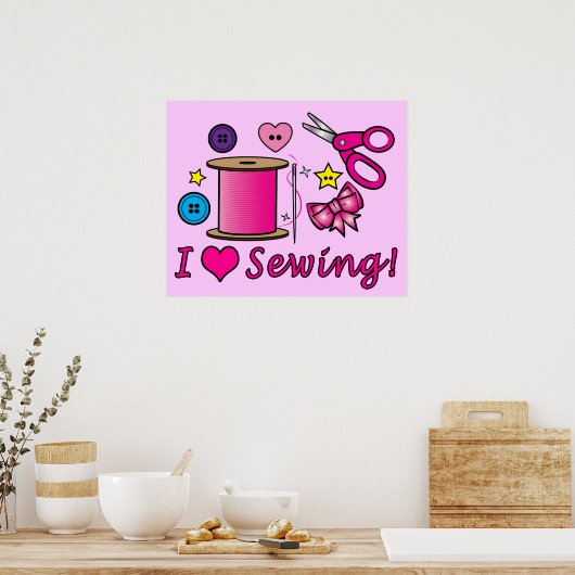 私は裁縫! ポスター (キッチン)