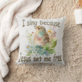 私は装飾用クッションクリスチャンホームデコーバードを歌う クッション (ブランケット)
