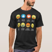 私は裏庭の鶏のEmojiの顔文字のTシャツを愛します Tシャツ (正面)
