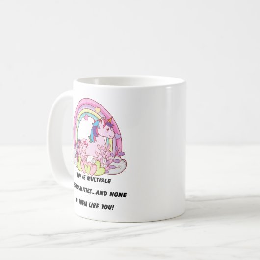 私は複数の性格を持っているが、それらはない コーヒーマグカップ (正面左)