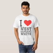 私は西ハイランドホワイトが大好き Tシャツ (正面フル)