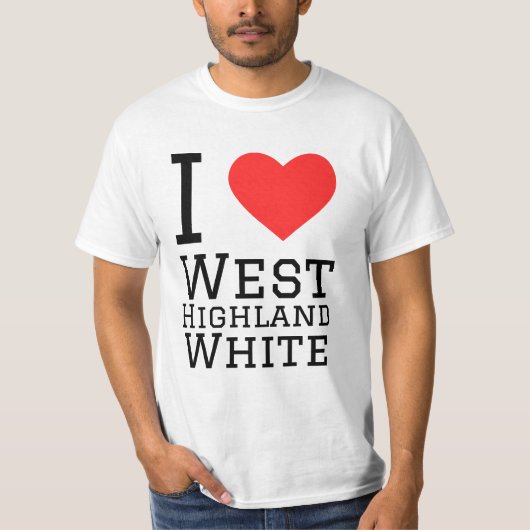 私は西ハイランドホワイトが大好き Tシャツ (正面)